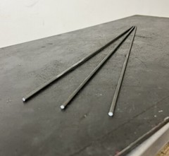 12L14 Steel Bar Stock 5/32 in (.156) Round x 12″ (3 Bar Lot)