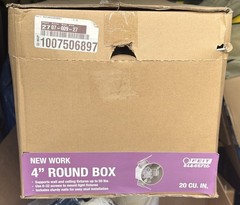 Quntity 20, 20 cu. 4 in. PVC Gray 1-Gang New Work Electrical Ceiling Outlet Boxs