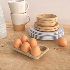 Fake Nest Eggs Wooden Brown Easter Eggs for Craft Get Hens to Lay Eggs 6Pcs