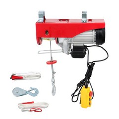 Mini Electric Hoist 2200lbs 14ft Wired Remote Control 1600W 110V Crane Winch