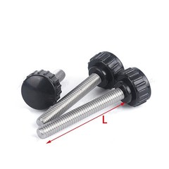 304 Stainless Steel Black Plastic Round Head Knurled Thumb Screws M3 M4 M5 M6 M8