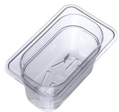 6-Pack 1/9 Size Clear Polycarbonate Food Pan Drain Shelf Tray for Kitchen
