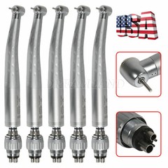 1-5 Dental Standard Turbine High Speed Handpiece and 4Hole Quick Coupler Swivel