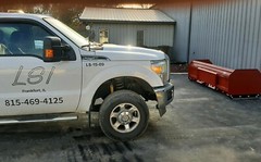 8′ Bobcat Snow Pusher Box Skid steer Commercial Rubber Blade CAT Case Protech IL
