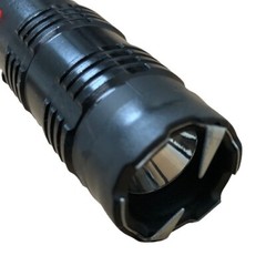 Stingtec Stun Gun Self Defense Metal Rechargeable LED Flashlight Black w Charger