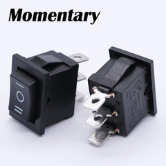 Mxuteuk 5Pcs Momentary Rocker Switch (On)-Off-(On) Toggle Power Snap-In SPDT 3 P