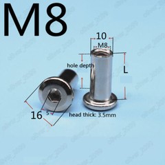 M3 M4 M5 M6 M8 M10 Steel Rivet Cap Nuts Hex Socket Furniture Connector Barrel