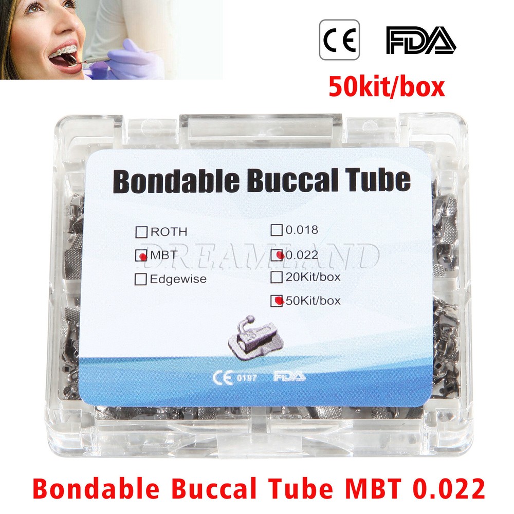 Dental Bondable Non-Convertible Single MBT 022 Buccal Tube FDA CE
