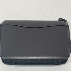 Franklin Covey Spacemaker Planner Black Leather 6 Ring Binder Zip Around Empty