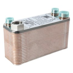 HFS(R) Homebrew Wort Chiller 7.5″2.9″ 40 Plate M& F Garden Hose Combo 1/2″ NPT