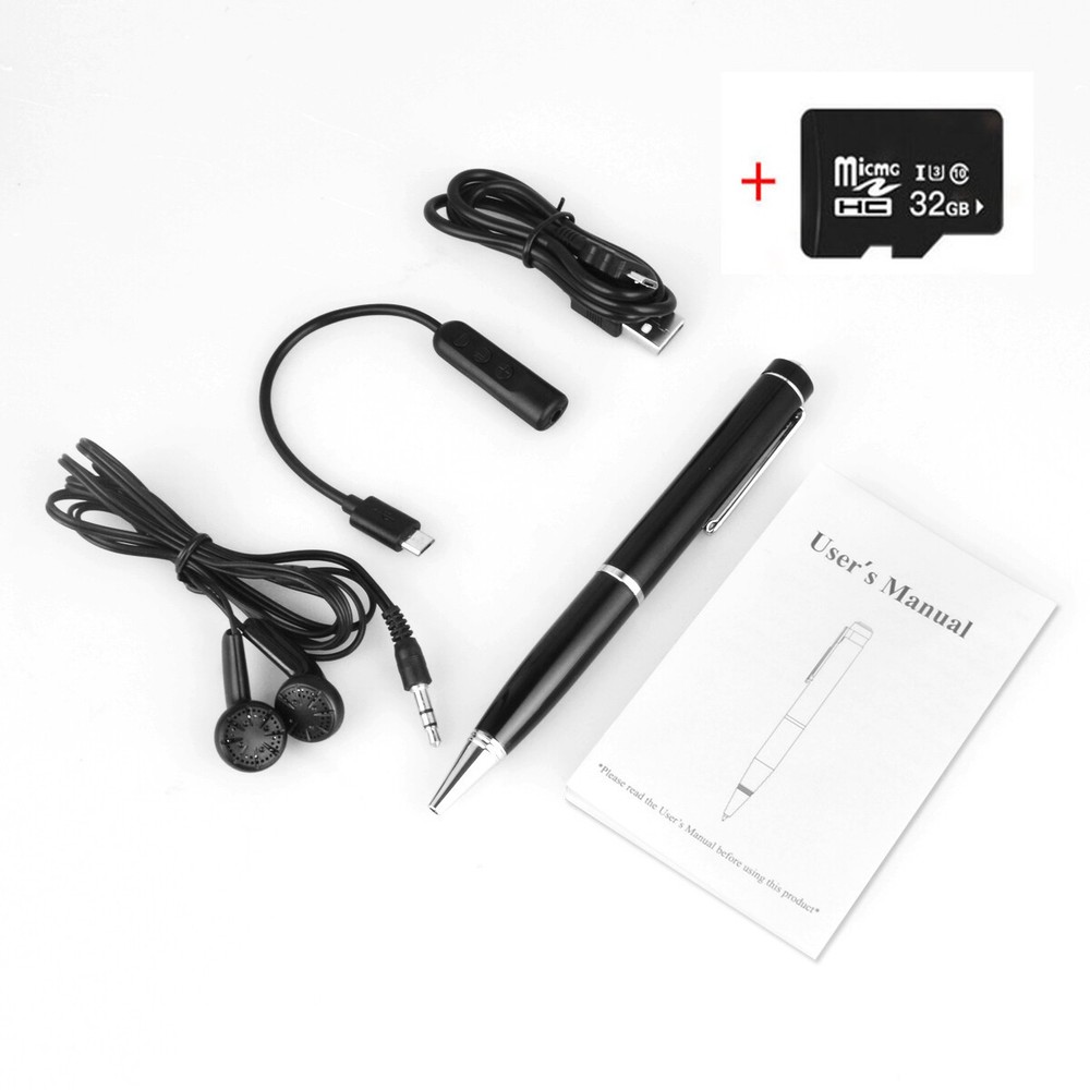 Mini Voice Recorder Pen Digital Activated Hidden Audio Dictaphone MP3 Player 32G