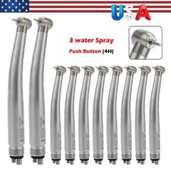 10 Packs NSK Style Dental High Speed Handpiece Push Button 4Hole Air Turbine USA