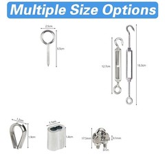 100Ft Stainless Steel Wire Cable 1/16″ Cable Railing Wire Rope Cable Turnbuckles