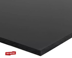 High Density Polyethylene Black Plastic Sheet 1/4″ Thick x 48″ L X 12″ W HDPE