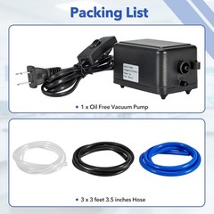 Lab Vacuum Pump Oilless 18 L/Min 1000ML Lab Vacuum Filtration Filter Flask Kit