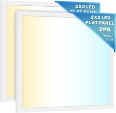 2 PACK – Sunco 2×2 LED Flat Panel Lights Adjustable 20W-40W 4000K-6000K Dimmable