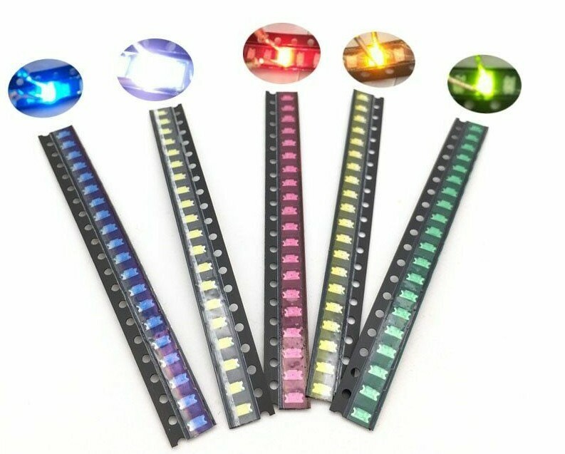 100pcs SMD 0402 0603 805 1206 LED lights /choose color and light USA ship/sold