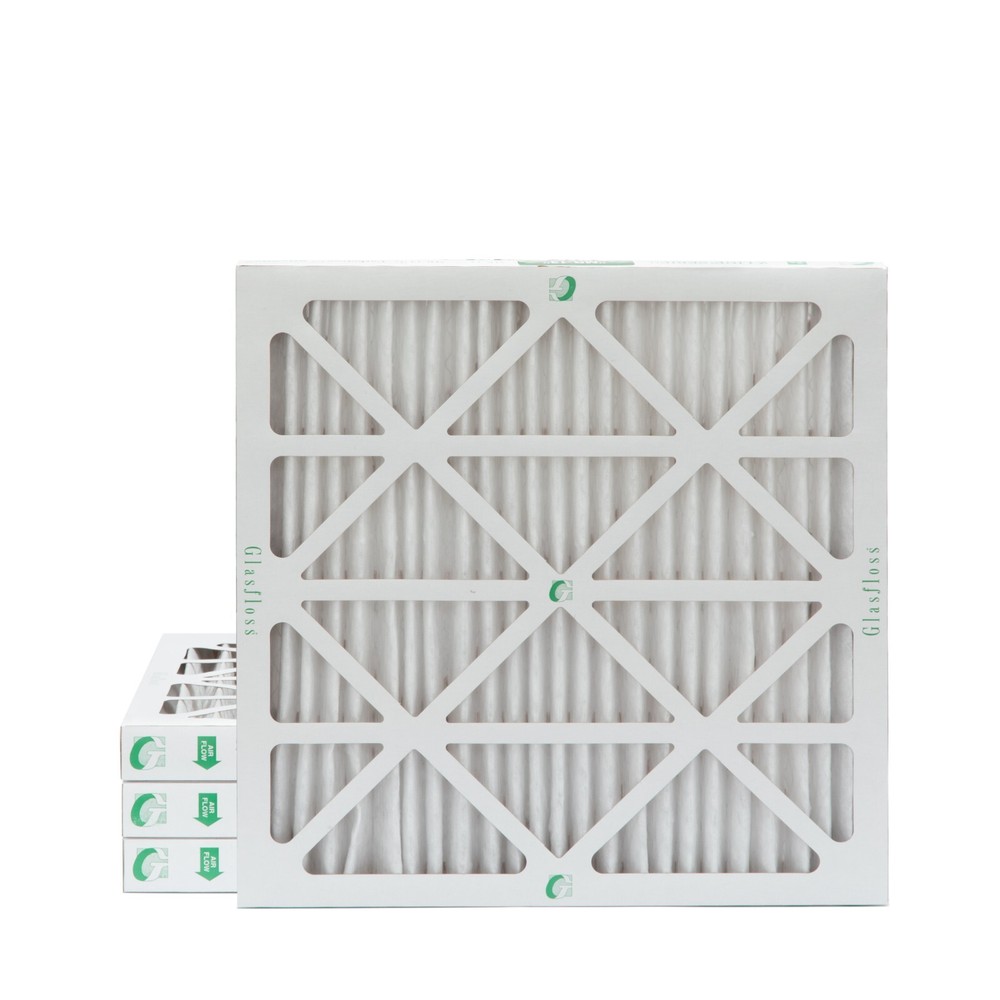 20x20x2 MERV 13 Pleated Air Filters by Glasfloss. 4 Pack. Made in USA.