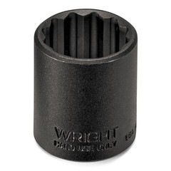 Wright Tool 33124 3/8″ Drive Black Finish Standard Socket 12 Point SAE 3/4″