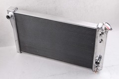 3 Rows Polished Aluminum Radiator For Chevy Corvette Blazer V8 Conversion.