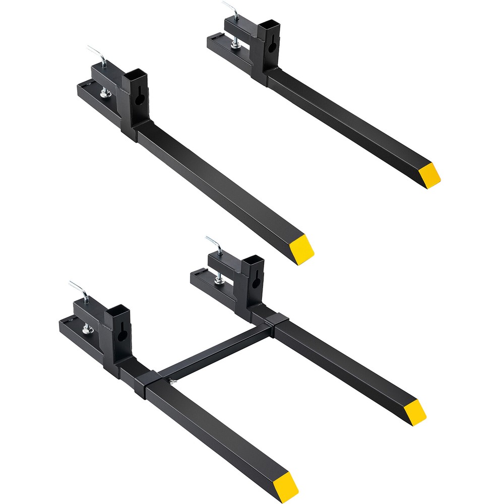 VEVOR Pallet Forks 2000/4000 lbs Bucket Clamp on Skid Steer Loader 43” 60”