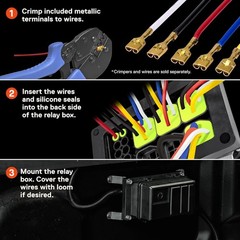 12V Waterproof Fuse Relay Box 6 Relay 6 ATC ATO Holder