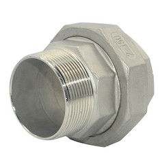 2″ inch NPT Female to Male Malleable Straight Union Coupling Pipe Fitting SS 304