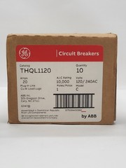 10PC General Electric THQL1120 Plug-In Circuit Breaker 20A 1P 120/240V THQL