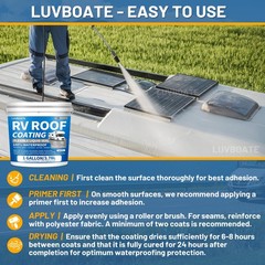 RV Roof Coating White 1 Gallon, Solar Reflective Sealant, Waterproof Flexible…