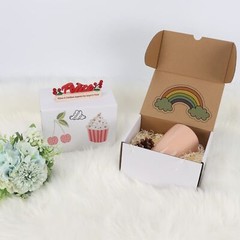 Set of 25 White Corrugated Shipping Boxes Ideal for Small Business Mailing