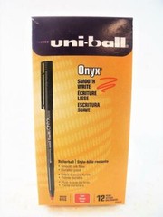 Uni-ball Onyx Red Ink 0.5mm Micro Point Roller Ball Pen Dozen 12-Pens New 60042