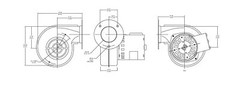 3.3 Inch Round Blower with Flange | Replaces Dayton 1TDP3, 4C443 & Fasco 50748-D