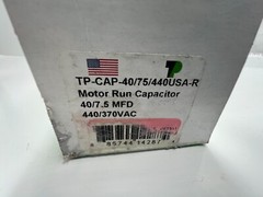 QTY 2 TradePro Round Dual Motor Run Capacitor TP-CAP-40/75/440 40/7.5 MFD