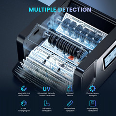 Aneken k08 Money Counter Machine with Value Count, UV IR MG DD Counterfeit
