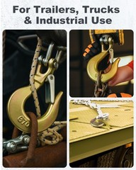 WENHUALI 1/4″ Chain Hooks, 4 Pcs Clevis Slip Hook with Safety 1/4 in-4pc