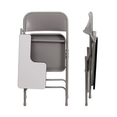 Flash Furniture Ralph Premium Steel Folding Chair with Right Handed Tablet Arm