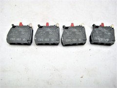 SCHNEIDER ELECTRIC ZBE-102 CONTACT BLOCK LOT OF 4 NSNP