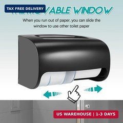 Maxcheck 2 Pcs Commercial Toilet Paper Dispenser Wall Mount Double 2 Roll Lockin