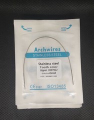20Packs Dental Orthodontic Stainless Steel Tooth Color Rectangular Arch Wires