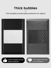GSSUSA Black Bubble Mailers 4×8″ Inches 50 Pack, Usable Size 4X7″ Bubble Enve…