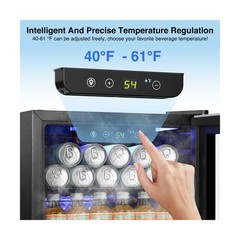 Kismile Mini Refrigerator Cooler 48L Beverage Fridge for 16 Bottle 68 Can,1.7…
