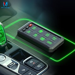 MICTUNING Wireless 8 Gang RGB Switch Panel LED Toggle Momentary Strobe Control