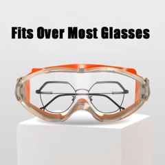 Safety Goggles Over Glasses Anti Fog Scratch Resistant Eye Protection Adjustable