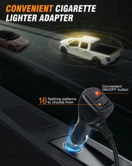 LUMENIX 56 LED Roof Top Strobe Beacon Lights Bar Rooftop Hazard White Amber