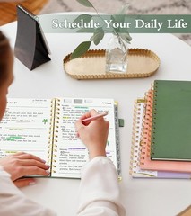 2026 Weekly /Monthly spiral planner, appointment book -5.75″ x 8.38″-green color