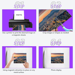 Printable Magnetic Sheets, 8Pcs 8.5 X 11 Inch Flexible Magnet Sheets Matte Non A