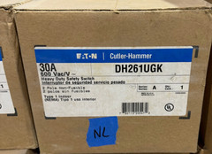 NEW DH261UGK 30 Amp 600V 1 PhASE SINGLENon Fused Safety Switch Disconnect