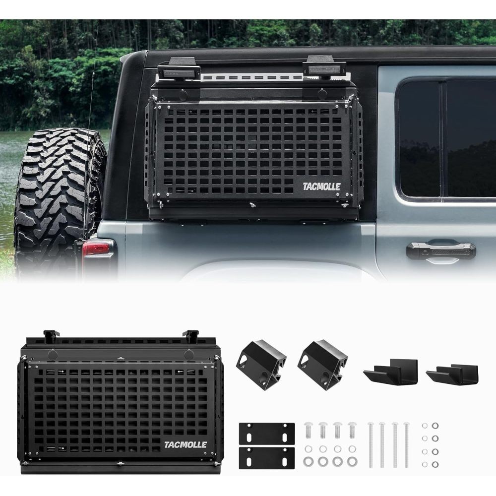 Tacmolle Rear Side Window Storage Box,Modular Storage MOLLE Panel