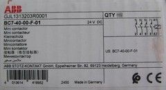 NEW ABB 60947-4-1 MINI CONTACTOR BC7-40-00-F-01 24V DC 4-POLE