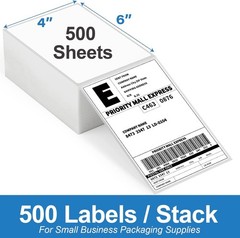 4×6 Thermal Labels 500/Stack, Shipping Thermal Labels 4×6 Fanfold Compatible …